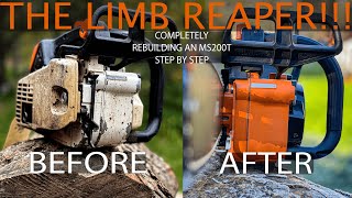 THE LIMB REAPER LIVES!!! Rebuilding and restoring a custom built Stihl MS200t by John's Custom Saws