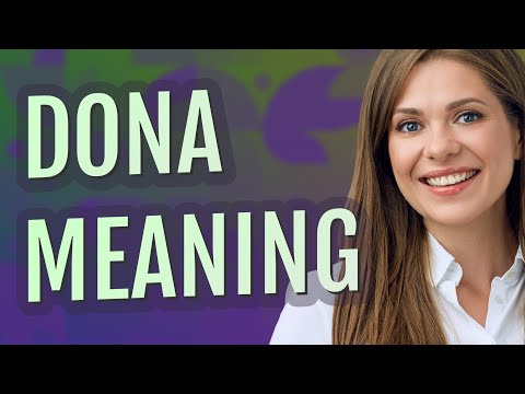 Dona meaning of Dona