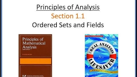1.1 Ordered Sets and Fields