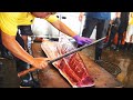 Giant Bluefin Tuna Cutting for Sashimi and Sushi - Taiwan street food