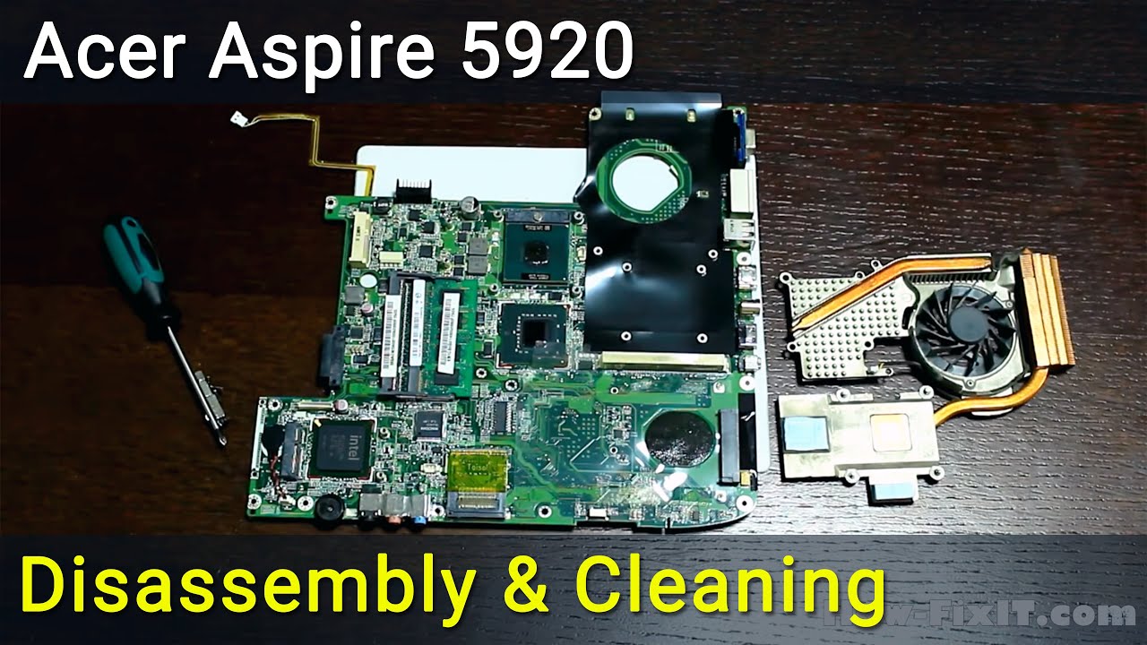 How to disassemble and clean laptop Acer Aspire 5920G