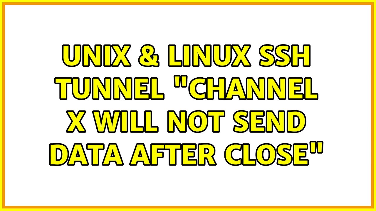 unix ssh tunnel