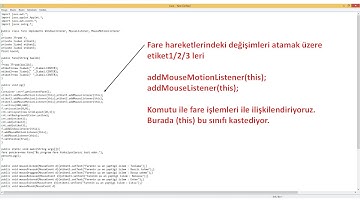 JAVA KODLAMA DERSLERİ (SWING) DERS-2 JAVA İLE FARE KULLANIMI