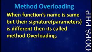 Part 10. PHP Class Object Tutorial in Hindi | Function Overloading | Acesoftech Academy