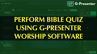 Perform Bible Quiz using G-Presenter Worship Software