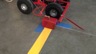 Painting Indoor Warehouse, Trueline Air Pressure Tank Model, Line Marking Demo for Industrial Plant