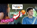 IGNORING MY GIRLFRIEND FOR 24 HOURS! *She Cried*