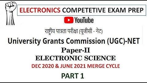 NTA UGC NET JRF 2021 PYQs Electronic Science Solutions Part 1