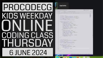 ProCodeCG Kids Weekday Coding Class - Thursday - 6 June 2024