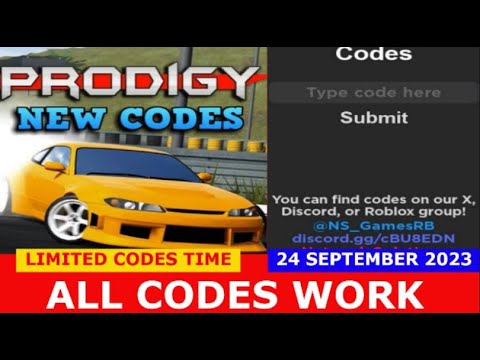 *NEW UPDATE CODES* [CODES] Prodigy Drift [ALPHA] ROBLOX ALL CODES SEPTEMBER 24, 2023