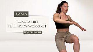 12 MINUTE TABATA HIIT FULL BODY WORKOUT | No equipment, No repeat, Home workout