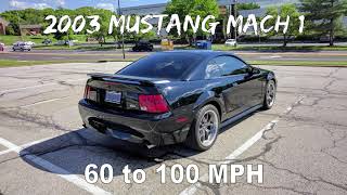 Supercharged 2003 Mach 1 Mustang - 60 to 100 MPH