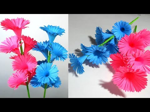 Video: Flores De Papel De Bricolaje