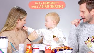 Baby Emorett Tastes Asian Snacks... Yummy!