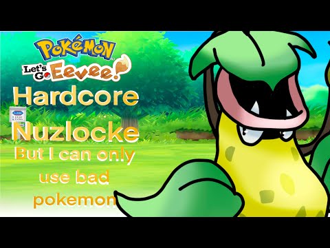I attempted a Pokémon Hardcore Nuzlocke with Only "Bad" Pokémon