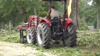 Downed trees and powerlines have people in eastern Texas starting the weekend without electricity