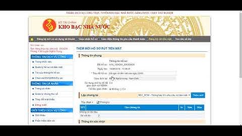 Hướng dẫn dịch vụ công Kho Bạc : DVQHNS_DVC RTM