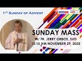 Live  10:00 AM  Holy Mass with Fr Jerry Orbos SVD  - November 29, 2020,  1st Sunday of Advent