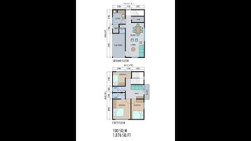 2 storey 3 bedroom house design idea for a small land