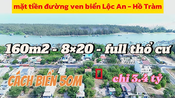 Cần bán gấp! Mặt tiền ven biển Lộc An - Hồ Tràm, 160m2 - 8×20, cách biển 50m