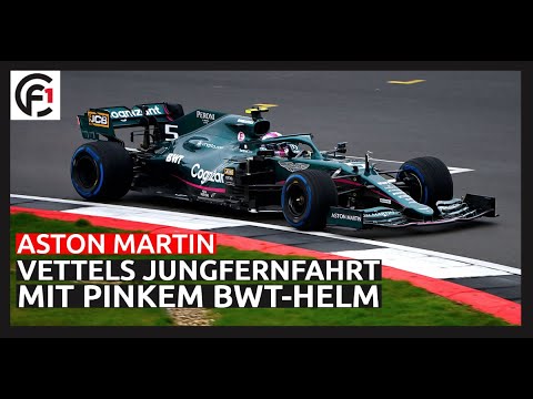 Formel 1 Aston Martin: Vettels Jungfernfahrt mit pinkem BWT-Helm