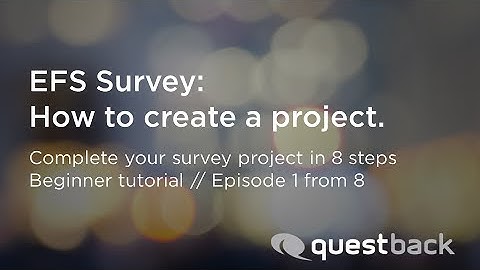 Unipark Tutorial: How to create a project (Step 1)