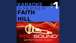 Somewhere Down The Road (Karaoke Lead Vocal Demo) (In the style of Faith Hill)