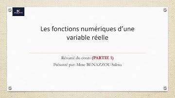 Résumé :fonctions numériques d