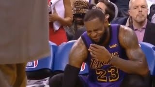 LEBRON JAMES GROIN INJURY!