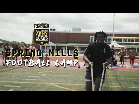 WV Army National Guard Football Training | Spring Mills High School