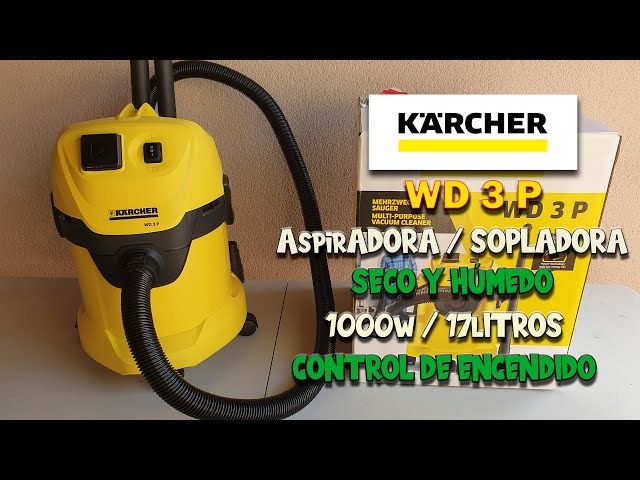 Karcher WD3 P Aspiradora Sopladora. Seco y húmedo. Control de encendido.  Test and review 