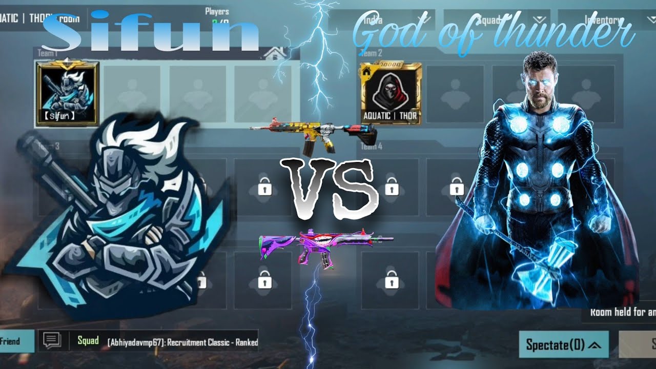 ||😎AQUATIC THOR CHALLENGE MEFOR1V1|M416|TEAMDEATHMATCH|BGMI||@AQUATIC THOR @SIFUN GAMING