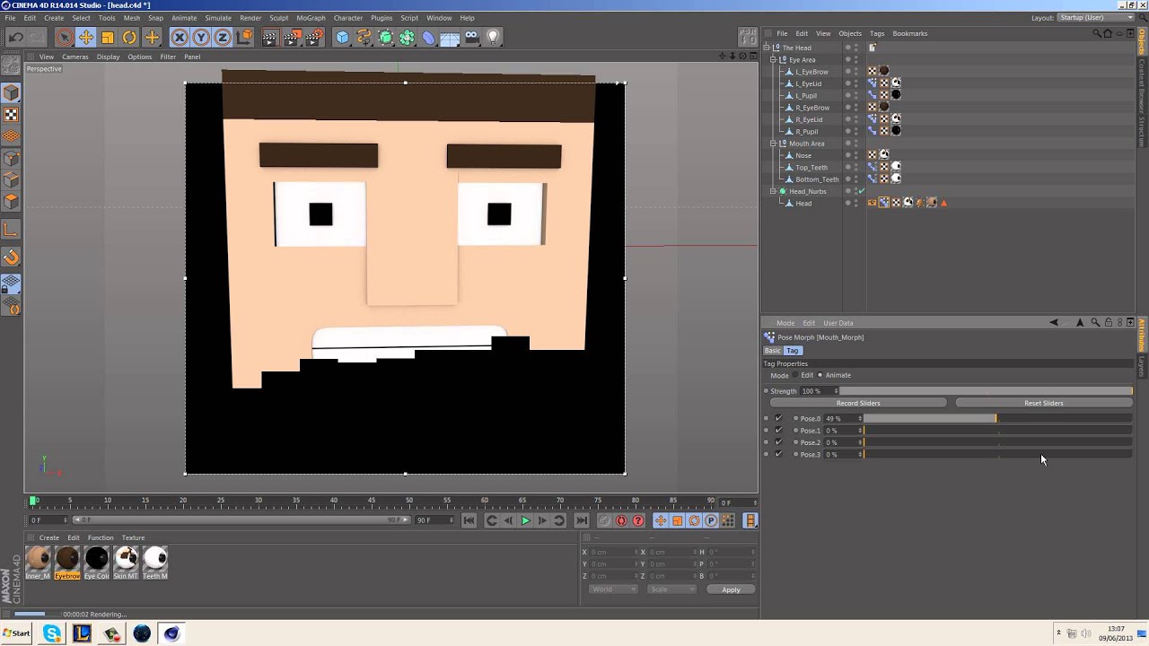 Cinema 4D - Pose Morph Tutorial - Rigging - YouTube
