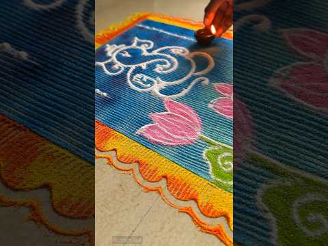 Ganesha rangoli design for festivals! #ganeshachaturti #ganpatibappamorya #rangoli @Poonam_Patil