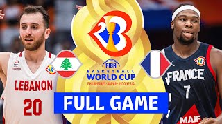 Lebanon v France | Full Basketball Game | FIBA Basketball World Cup 2023