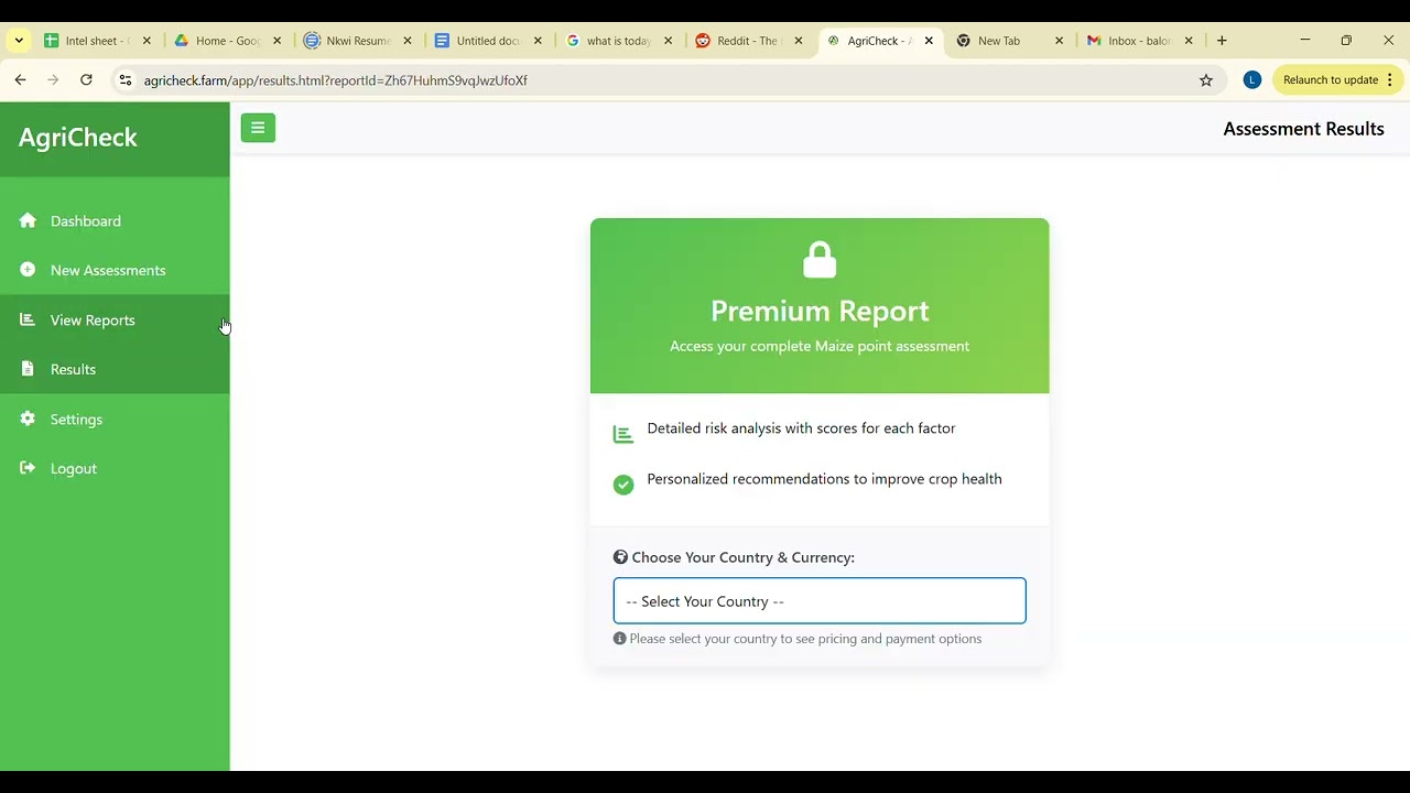 AgriCheck  Smart Agricultural Risk Assessment  Demo