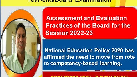 Assessment and Evaluation Practices of the CBSE Classes IX to XII for the Session 2022-23