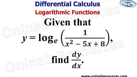 Differential Calculus: Logarithmic Functions