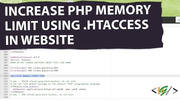 How to Increase PHP Memory Limit using .Htaccess File in Website