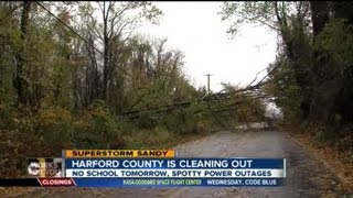 Many without power and needing to clean up in Harford County