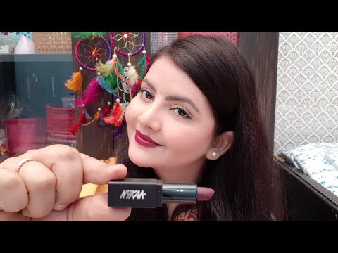 Nykaa so matte mini lipstick new shade wicked wine review swatches | AFFORDABLE mini lipstick | RARA