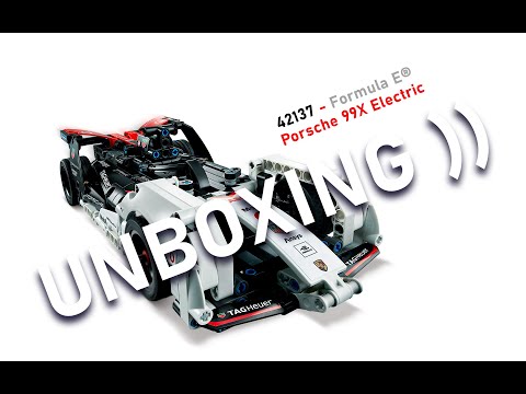 Unboxing and timelapse lego 42137 - Formula E® Porsche 99X Electric