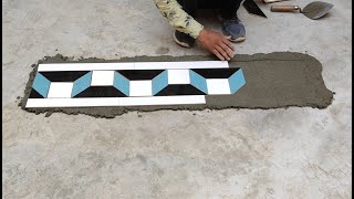 3d doormat and border design use to wall and floor with granite