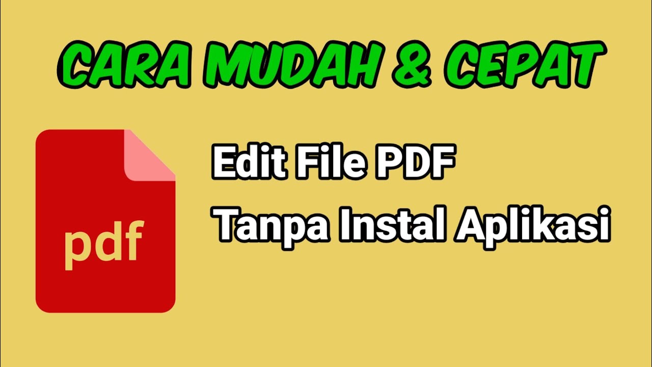 Cara Edit File PDF - YouTube