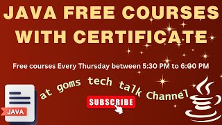 Java free courses with certificate | java programming freecourses