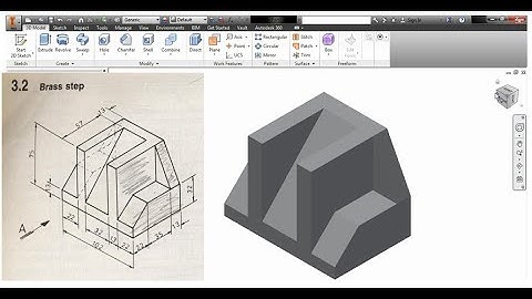 Simple 3D Model Autodesk Inventor 2 BRASS STEP