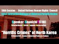 58th UN Human Rights Council “Various Problems Committed by DPRK” Shunichi Fujiki March 19, 2025