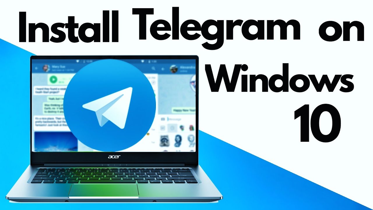 open telegram on laptop