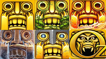 Temple run 1 VS Temple Run 2: Lost Jungle VS blazing sands VS frozen shadows VS sky summit VS oz