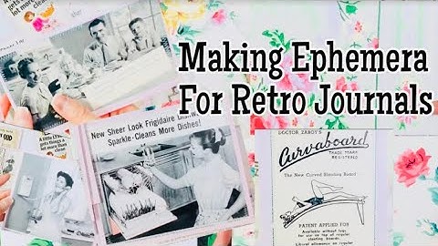 Junk Journal Craft With Me MAKING EPHEMERA  FOR RETRO JOURNALS Lace Covered Skies